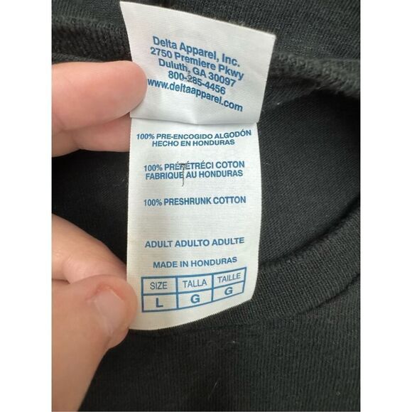 Buck Wear Black Short Sleeve American Flag Tee Size Large - Picture 6 of 7